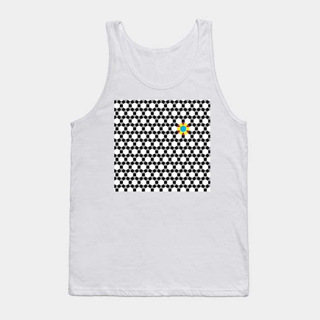 Black & White Tessellation Pattern Tank Top by funmaths